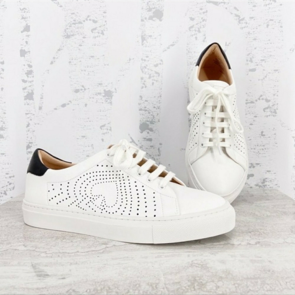 Kate Spade Perforated White Leather Sneakers - Picture 7 of 7